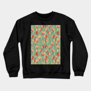 Tulips Flower Seamless Pattern V7 Crewneck Sweatshirt